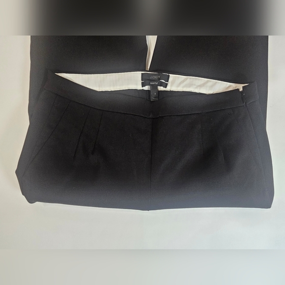 J.Crew Dress Pants Womens Size 4 Black Martie Mid Rise Straight Leg Goth Style - Picture 8 of 9